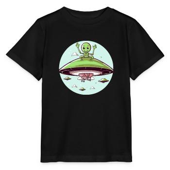 Doodo the Alien - Stanley/Stella MINI CREATOR Kids’ T-Shirt - black - Front - Mikhail (115cm)