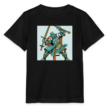 Der kämpfende Ritter - Stanley/Stella Kinder T-Shirt MINI CREATOR  - Schwarz - Vorne - Mikhail (115cm)