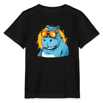 Bob the hippopotamus - Stanley/Stella MINI CREATOR Kids’ T-Shirt - black - Front - Mikhail (115cm)