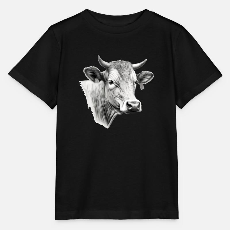 La vache au crayon 2 - T-shirt bio MINI CREATOR Stanley/Stella Enfant - noir