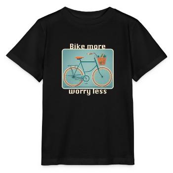 Mehr radeln - Stanley/Stella Kinder T-Shirt MINI CREATOR  - Schwarz - Vorne - Mikhail (115cm)