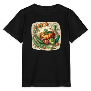 Jugendstil-Gemüsezusammensetzung - Stanley/Stella Kinder T-Shirt MINI CREATOR  - Schwarz - Vorne - Mikhail (115cm)