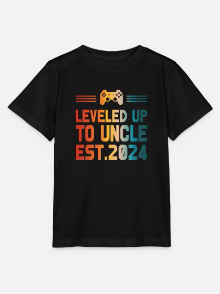 Level Unlocked First Time Uncle leveled up 2024 - Stanley/Stella T-shirt MINI CREATOR til børn - sort