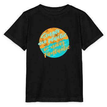 Plastik vermeiden - Stanley/Stella Kinder T-Shirt MINI CREATOR  - Schwarz - Vorne - Mikhail (115cm)