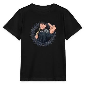 Rieser Grantler // Illustration - Stanley/Stella Kinder T-Shirt MINI CREATOR  - Schwarz - Vorne - Mikhail (115cm)