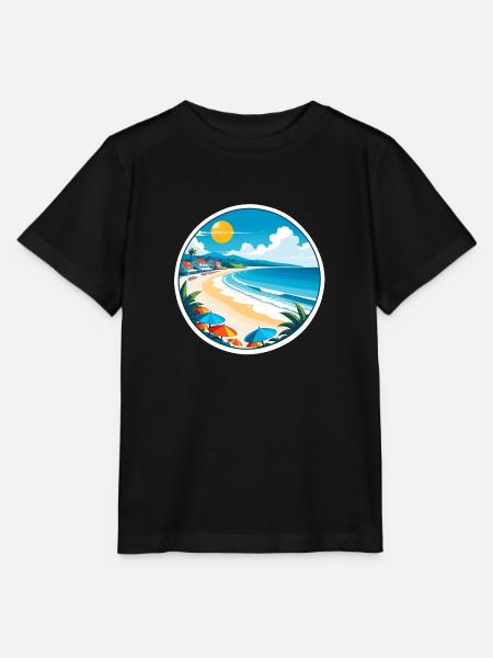 Strandurlaub Sonne Meer - Stanley/Stella Kinder T-Shirt MINI CREATOR  - Schwarz