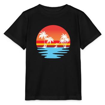 Rétro coucher de soleil été 20240712 180510 0000 - T-shirt bio MINI CREATOR Stanley/Stella Enfant - noir - Devant - Mikhail (115cm)