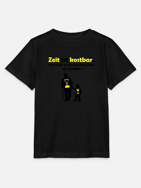 zeit ist kostbar - Stanley/Stella Kinder T-Shirt MINI CREATOR - Schwarz