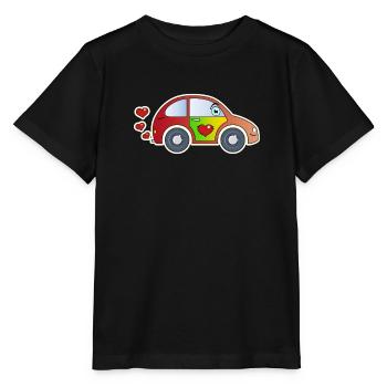Kids Car Toy Car Hearts Colorful Happy Kids - Stanley/Stella MINI CREATOR Kids’ T-Shirt - black - Front - Mikhail (115cm)