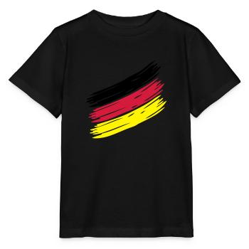 NATION Stripes - CHOOSE UR OWN COUNTRY COLORS! - Stanley/Stella Kinder T-Shirt MINI CREATOR  - Schwarz - Vorne - Mikhail (115cm)