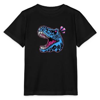 T rex Maori Pop - T-shirt bio MINI CREATOR Stanley/Stella Enfant - noir - Devant - Mikhail (115cm)