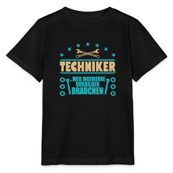 Techniker Schule Abschluss Fortbildung Ingenieur - Stanley/Stella Kinder T-Shirt MINI CREATOR  - Schwarz - Vorne - Mikhail (115cm)