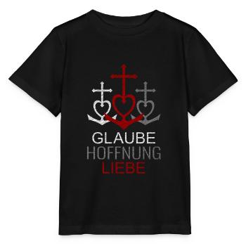 Glaube Hoffnung Liebe - Stanley/Stella Kinder T-Shirt MINI CREATOR  - Schwarz - Vorne - Mikhail (115cm)