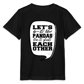 paix humour anniversaire amusement colombe de paix désarmement - T-shirt bio MINI CREATOR Stanley/Stella Enfant - noir - Devant - Mikhail (115cm)