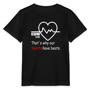 Edm-Herzen schlagen - Stanley/Stella Kinder T-Shirt MINI CREATOR  - Schwarz - Vorne - Mikhail (115cm)
