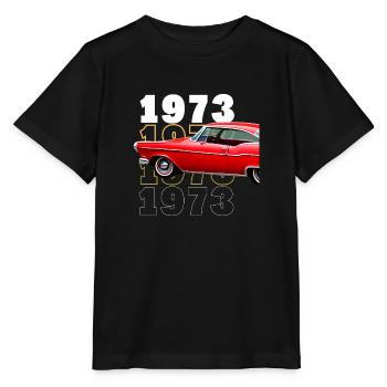 Baujahr 1973 Auto - Stanley/Stella Kinder T-Shirt MINI CREATOR  - Schwarz - Vorne - Mikhail (115cm)