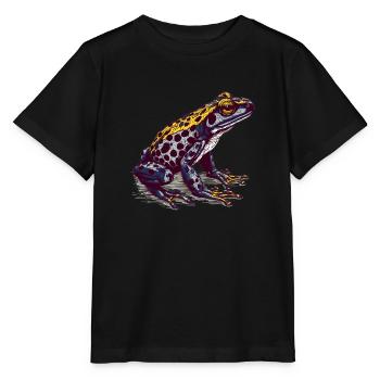 Der giftige Pfeilgiftfrosch lebt in den Tropen - Stanley/Stella Kinder T-Shirt MINI CREATOR  - Schwarz - Vorne - Mikhail (115cm)