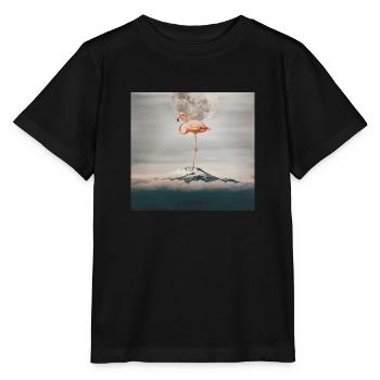 Traum Flamingo - Stanley/Stella Kinder T-Shirt MINI CREATOR  - Schwarz - Vorne - Mikhail (115cm)