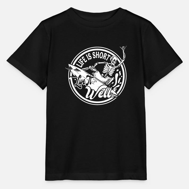 La vie est courte - T-shirt bio MINI CREATOR Stanley/Stella Enfant - noir