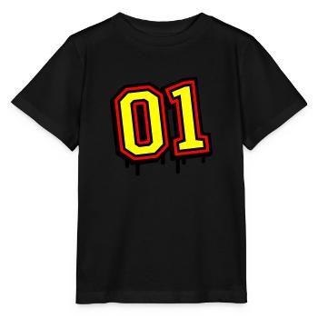 01 eins nummer - Stanley/Stella Kinder T-Shirt MINI CREATOR  - Schwarz - Vorne - Mikhail (115cm)