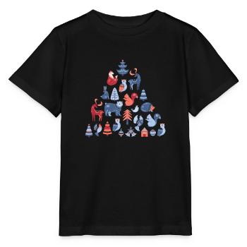 Sapin de Noël d’inspiration scandinave - T-shirt bio MINI CREATOR Stanley/Stella Enfant - noir - Devant - Mikhail (115cm)