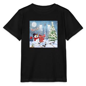 merry Christmas - Stanley/Stella MINI CREATOR Kids’ T-Shirt - black - Front - Mikhail (115cm)