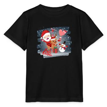 merry Christmas - Stanley/Stella MINI CREATOR Kids’ T-Shirt - black - Front - Mikhail (115cm)
