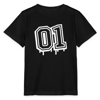 01 eins nummer - Stanley/Stella Kinder T-Shirt MINI CREATOR  - Schwarz - Vorne - Mikhail (115cm)