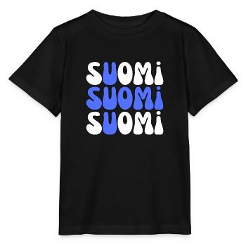 Finlande Finlande Finlande Groovy Vibe - T-shirt bio MINI CREATOR Stanley/Stella Enfant - noir - Devant - Mikhail (115cm)