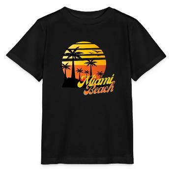 Miami Beach - T-shirt bio MINI CREATOR Stanley/Stella Enfant - noir - Devant - Mikhail (115cm)