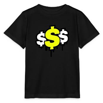 Symbole du dollar - T-shirt bio MINI CREATOR Stanley/Stella Enfant - noir - Devant - Mikhail (115cm)