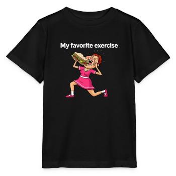Exercice préféré - T-shirt bio MINI CREATOR Stanley/Stella Enfant - noir - Devant - Mikhail (115cm)