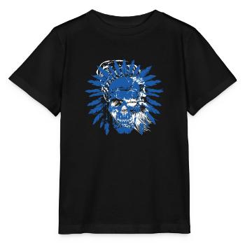 Crâne indien - T-shirt bio MINI CREATOR Stanley/Stella Enfant - noir - Devant - Mikhail (115cm)