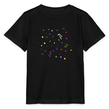Confetti colorful carnival carnival streamer party - Stanley/Stella MINI CREATOR Kids’ T-Shirt - black - Front - Mikhail (115cm)