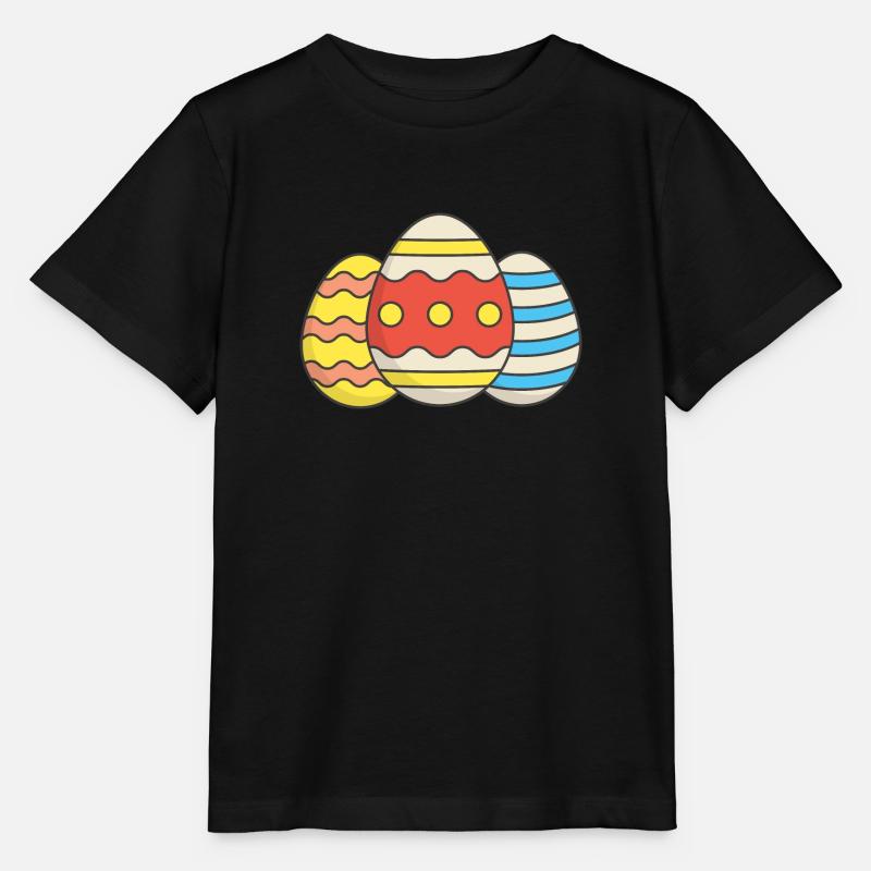 bunte Ostereier - Stanley/Stella Kinder T-Shirt MINI CREATOR  - Schwarz