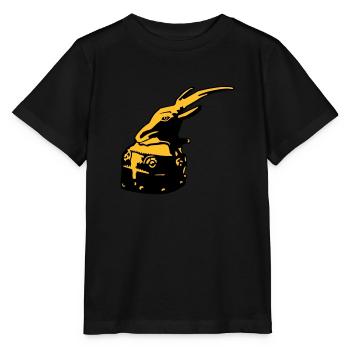 casque albanais de Skanderbeg Tirana Albanie - T-shirt bio MINI CREATOR Stanley/Stella Enfant - noir - Devant - Mikhail (115cm)