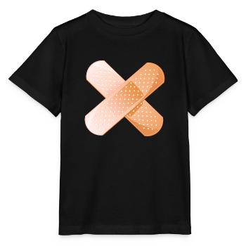 Pflaster-Denken kreuzt - Stanley/Stella Kinder T-Shirt MINI CREATOR  - Schwarz - Vorne - Mikhail (115cm)