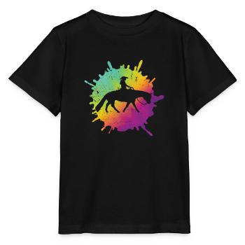 Western Riding Western Riders Horse Lovers - Stanley/Stella MINI CREATOR Kids’ T-Shirt - black - Front - Mikhail (115cm)