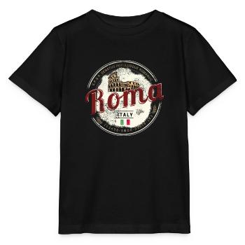 Rome Italy Colosseum Vintage Souvenir - Stanley/Stella MINI CREATOR Kids’ T-Shirt - black - Front - Mikhail (115cm)