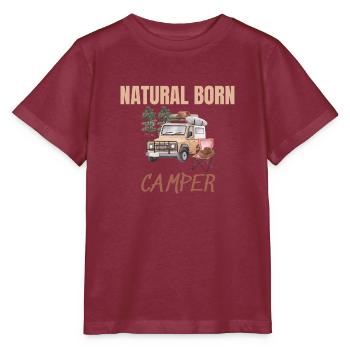 Natural born camper T-Shirt - Stanley/Stella MINI CREATOR Kids’ T-Shirt - burgundy - Front - Kain (125cm)