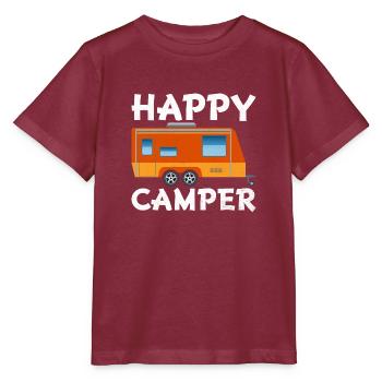Happy Camper - T-shirt bio MINI CREATOR Stanley/Stella Enfant - bordeaux - Devant - Kain (125cm)