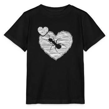 Fourmi ma colonie de fourmis « J’aime les fourmis » - T-shirt bio MINI CREATOR Stanley/Stella Enfant - noir - Devant - Mikhail (115cm)