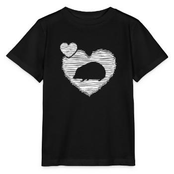 Hérisson « cœur pour hérissons » Sauveteur de hérisson - T-shirt bio MINI CREATOR Stanley/Stella Enfant - noir - Devant - Mikhail (115cm)