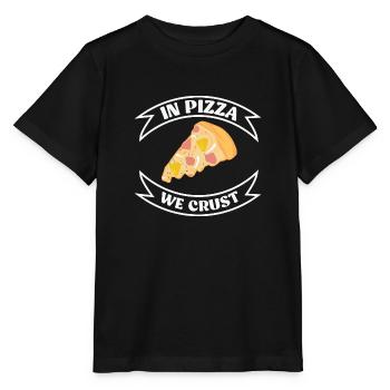 In Pizza vertrauen wir - Stanley/Stella Kinder T-Shirt MINI CREATOR  - Schwarz - Vorne - Mikhail (115cm)