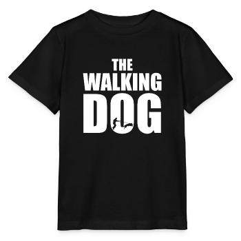 the walking dog White - Stanley/Stella MINI CREATOR Kids’ T-Shirt - black - Front - Mikhail (115cm)