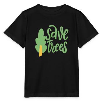 Bäume retten - Stanley/Stella Kinder T-Shirt MINI CREATOR  - Schwarz - Vorne - Mikhail (115cm)