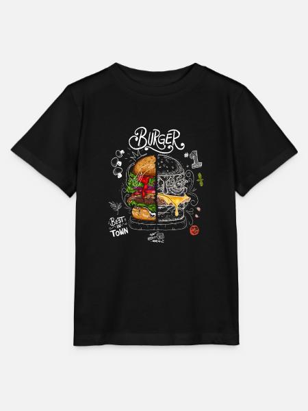 Best Burger Tafel - Rezept - Stanley/Stella Kinder T-Shirt MINI CREATOR - Schwarz
