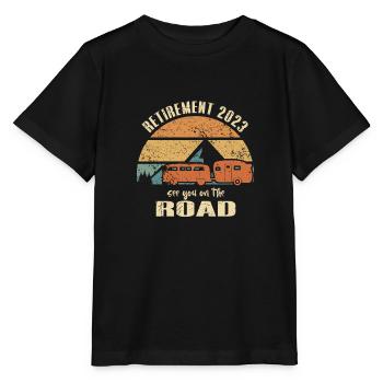 Retraité Retraité 2023 Camping-car sur la route - T-shirt bio MINI CREATOR Stanley/Stella Enfant - noir - Devant - Mikhail (115cm)