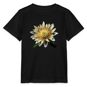 La fleur de nénuphar - T-shirt bio MINI CREATOR Stanley/Stella Enfant - noir - Devant - Mikhail (115cm)