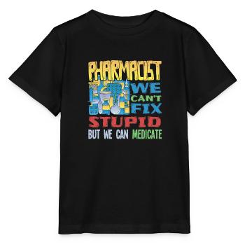 Pharmazeut - Apotheke - Dummheit heilen - Stanley/Stella Kinder T-Shirt MINI CREATOR  - Schwarz - Vorne - Mikhail (115cm)